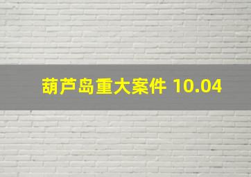 葫芦岛重大案件 10.04